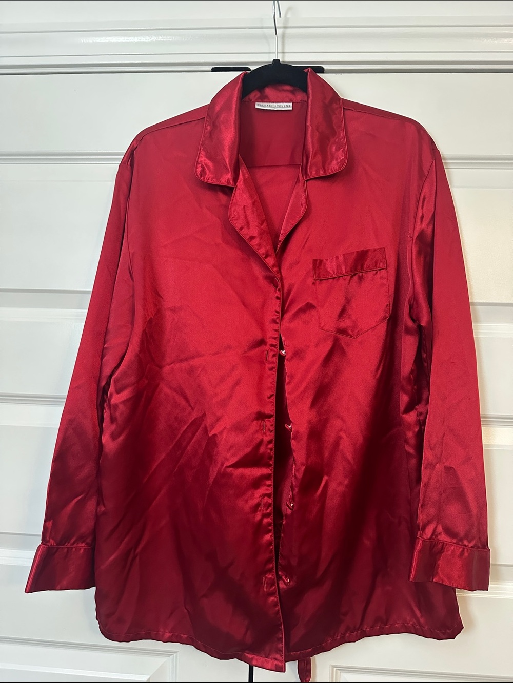 Valerie Stevens Red Satin PJ Set